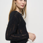 Maglia donna traforata Liya nera LIYA BLACK IRO 