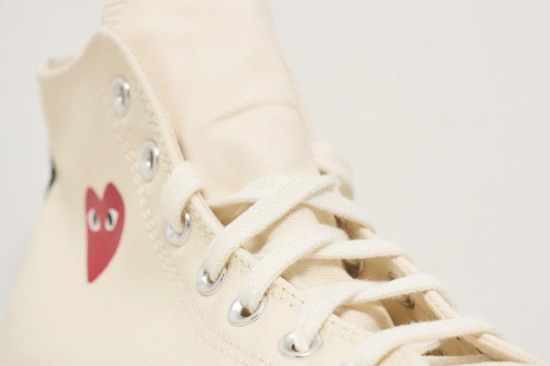 Sneakers Converse donna Chuck 70 panna K129 WHITE COMME DES GARCON PLAY 