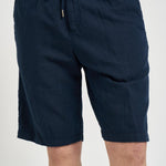 Bermuda uomo in lino blu 26P717 37 PERFECTION 
