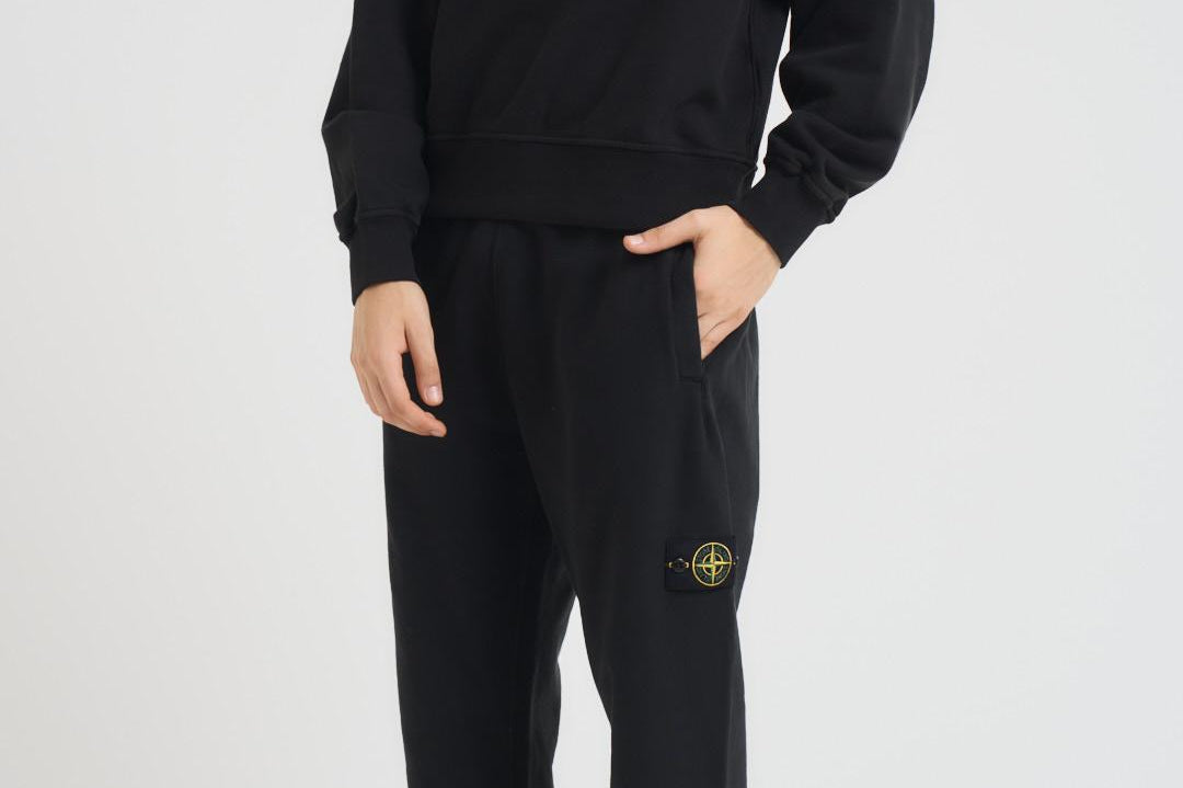 Felpa uomo con cappuccio nera 6100023 S0A20V0029 STONE ISLAND 