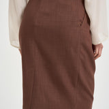 Gonna donna longuette marrone 106449A2W6 EDWENAL78 PINKO 