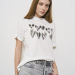 T-shirt donna bianca Cade 10465 IVY1 ANINE BING 