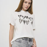 T-shirt donna bianca Cade 10465 IVY1 ANINE BING 