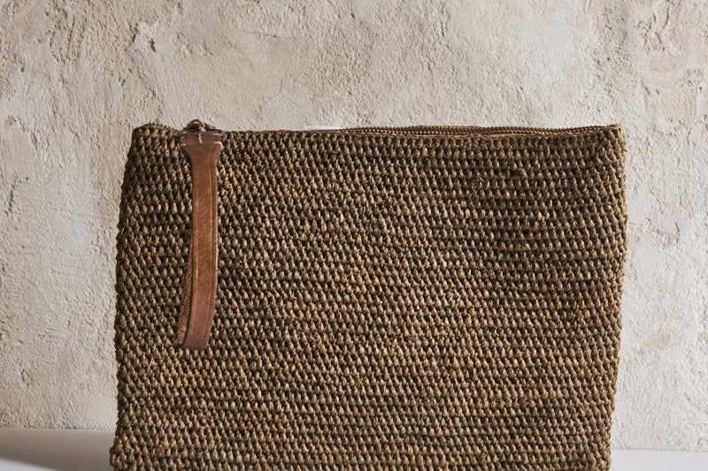 IBELIV Pochette donna Ampy in rafia AMPY DARKTEA IBELIV 