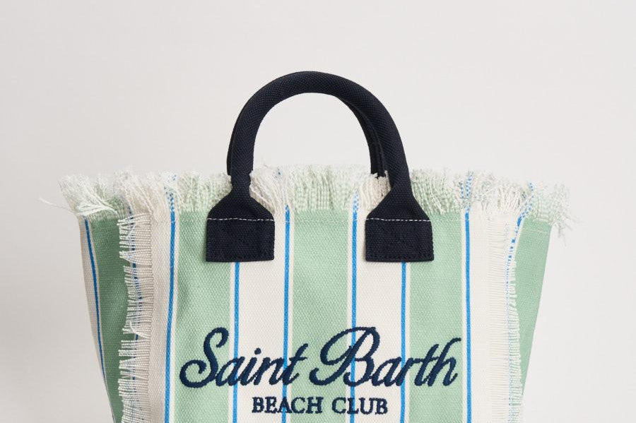 Borsa donna colette a righe verde e bianca COLETTE 00937L MC2 SAINT BARTH 