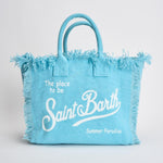 Borsa donna Colette con frange celeste COLETTE 00165L MC2 SAINT BARTH 