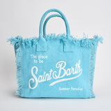 Borsa donna Colette con frange celeste COLETTE 00165L MC2 SAINT BARTH 