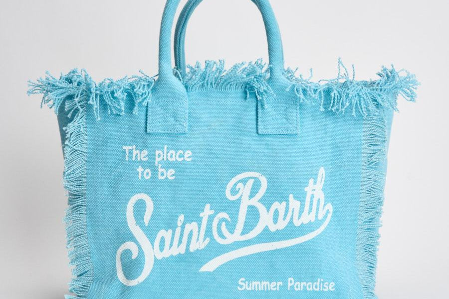 Borsa donna Colette con frange celeste COLETTE 00165L MC2 SAINT BARTH 