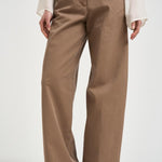 Pantalone donna dritto tortora NAN24 TORTORA NINE IN THE MORNING 
