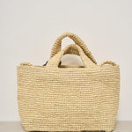 Borsa donna a mano in rafia beige V8.8DV NATURAL MANEBI' 