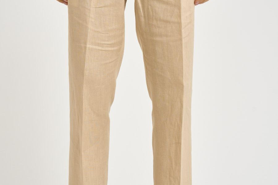 Abito uomo beige in lino MERINI ABS707BEIGE ACCADEMIE TESSILI 