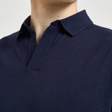 Polo uomo in maglia blu SLOANCOTTON 61 MC2 SAINT BARTH 