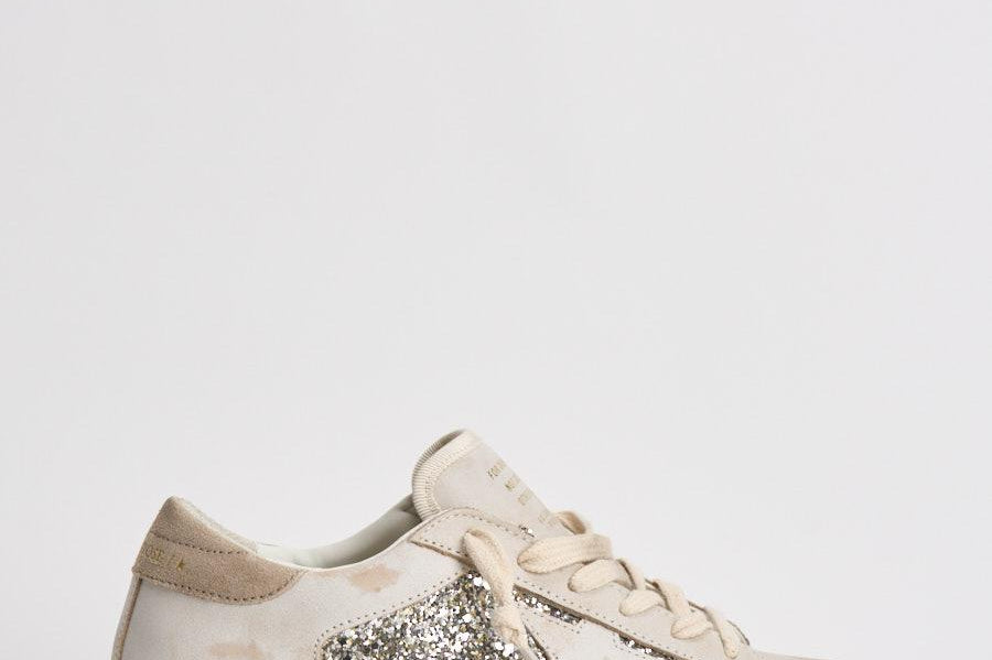 Sneakers donna Super-Star panna e argento GWF00103 F00890110931 GOLDEN GOOSE 