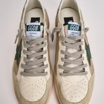 Sneakers uomo Ball Star beige e verde GMF00117 F00816183257 GOLDEN GOOSE 