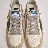 Sneakers uomo Ball Star beige e verde GMF00117 F00816183257 GOLDEN GOOSE 
