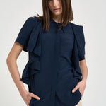 Blusa donna Jamila blu F6ST07 N08 LIVIANA CONTI 