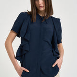 Blusa donna Jamila blu F6ST07 N08 LIVIANA CONTI 