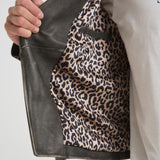 Giubbotto uomo chiodo in pelle nero GMP00297 P00064790100 GOLDEN GOOSE 