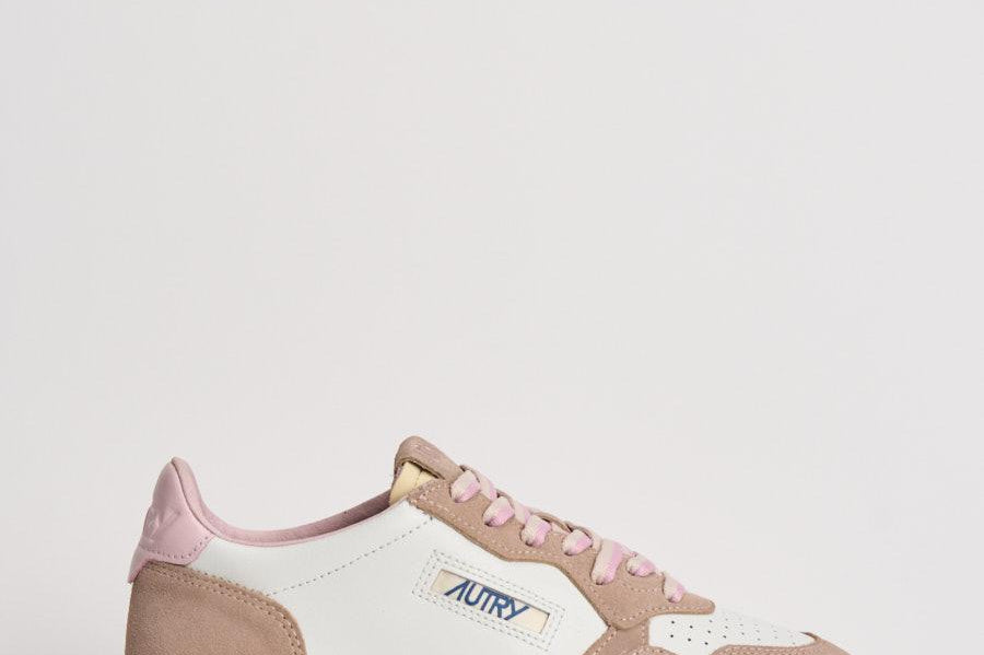 Sneakers donna Medalist Low bianca e rosa AULW BW01 AUTRY 