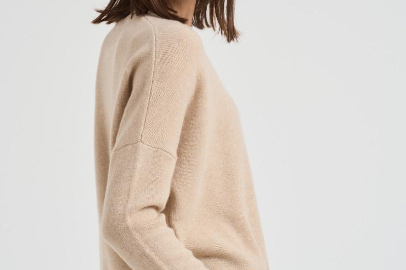 Maglione donna girocollo beige AMELIE 02ORGANIC KUJTEN 