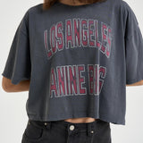 T-shirt donna cropped Johnny antracite 11739 WBL1WASHEDBLACK ANINE BING 