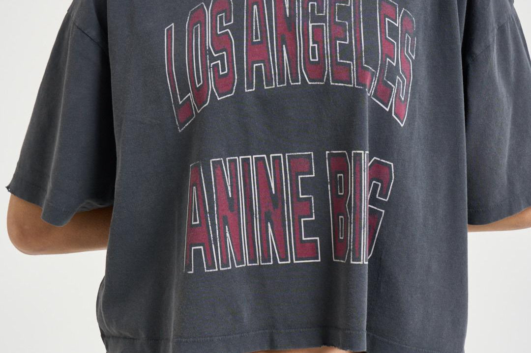 T-shirt donna cropped Johnny antracite 11739 WBL1WASHEDBLACK ANINE BING 