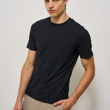 T-shirt uomo girocollo nera AU1330C 1002 ALPHA STUDIO 
