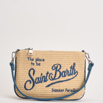 Pochette donna Parisienne Mini beige e blu PARISIENNEMINISTRAW 02778L MC2 SAINT BARTH 