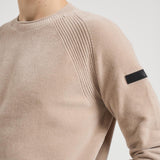 Maglia uomo girocollo in ciniglia beige W25132 32 RRD 
