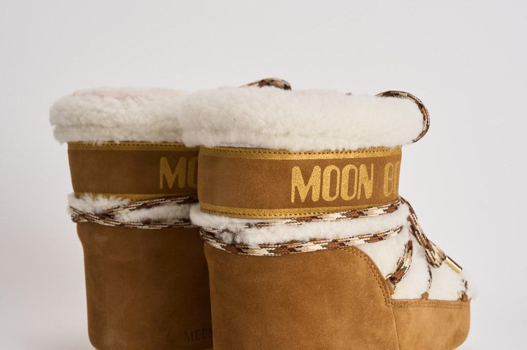 Stivale donna da neve cammello e bianco 1409580 MA03WHISKYOFFWHITE MOON BOOT 