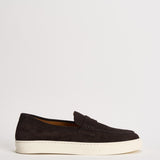 Mocassino uomo in suede marrone scuro 3546 VISONEM23 DOUCAL'S 