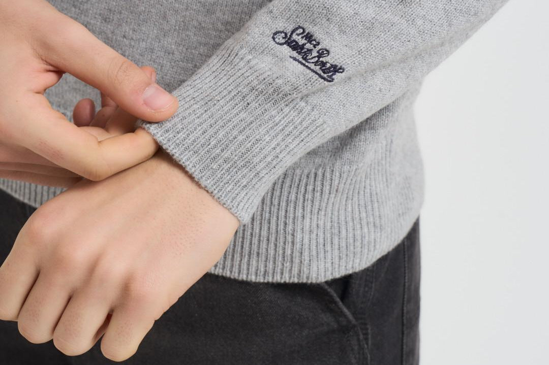 Maglia uomo girocollo grigia HERON DELIVERY15ML MC2 SAINT BARTH 