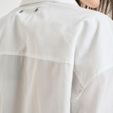 Camicia donna con pieghe bianca GWP02599 P00232310359 GOLDEN GOOSE 