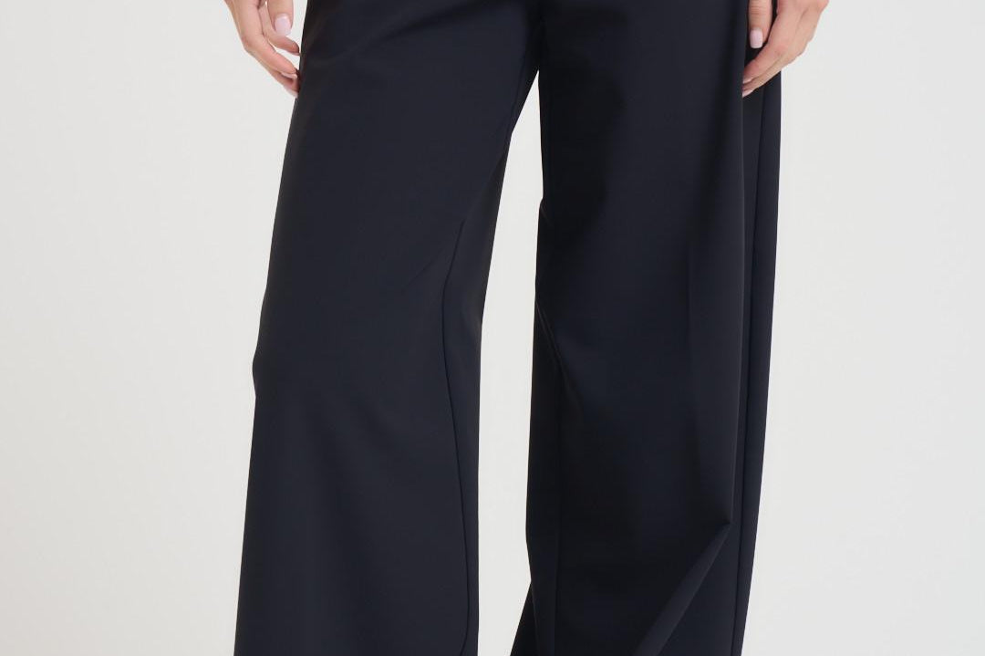 Pantalone donna a palazzo blu notte W25701 60 RRD 