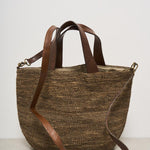 Borsa donna Mirozy in rafia marrone MIROZY DARKTEA IBELIV 