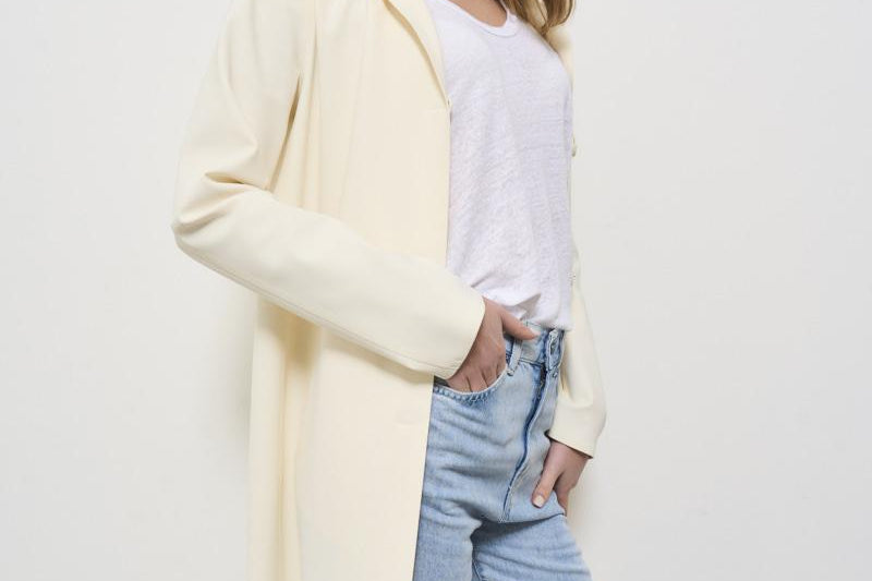 Cappotto donna panna midi CA000521D 1200 HERNO 