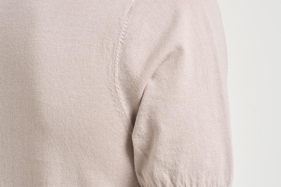 Polo uomo in maglia beige chiaro SLOANCOTTON 15H MC2 SAINT BARTH 