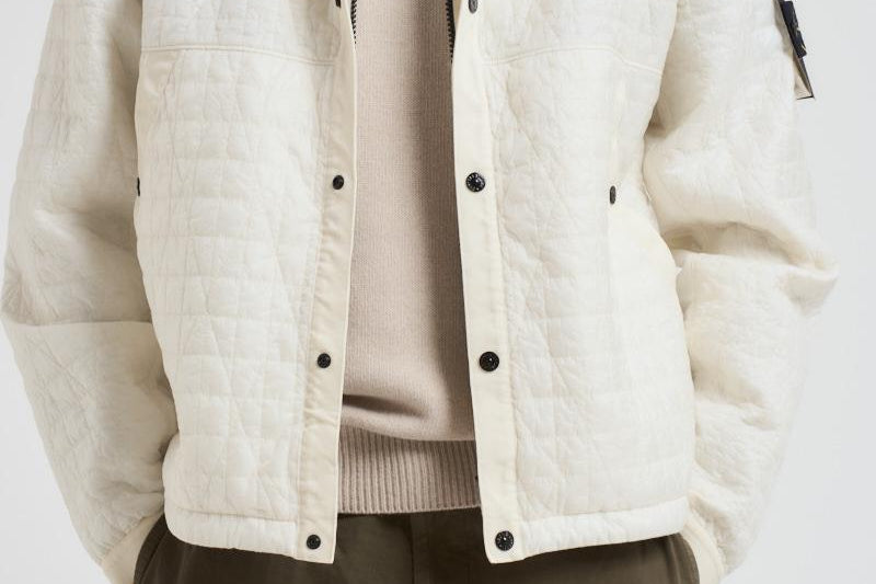 Giubbotto Crinkle Reps Ny Quilted-Tc panna 4100023 S0186V0093 STONE ISLAND 
