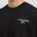 T-shirt uomo girocollo nera TH5950 031 LACOSTE 
