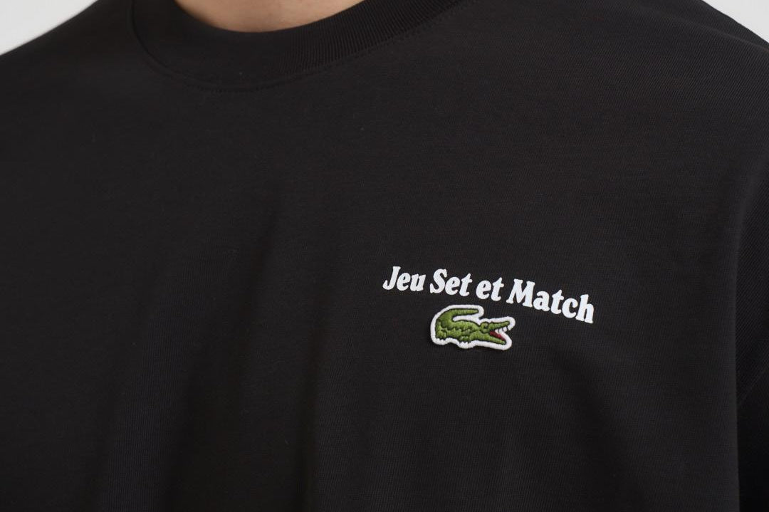 T-shirt uomo girocollo nera TH5950 031 LACOSTE 