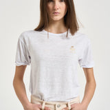 T-shirt donna Koldia girocollo in lino bianca TS0315FB A1N10EWHLG MARANT ETOILE 