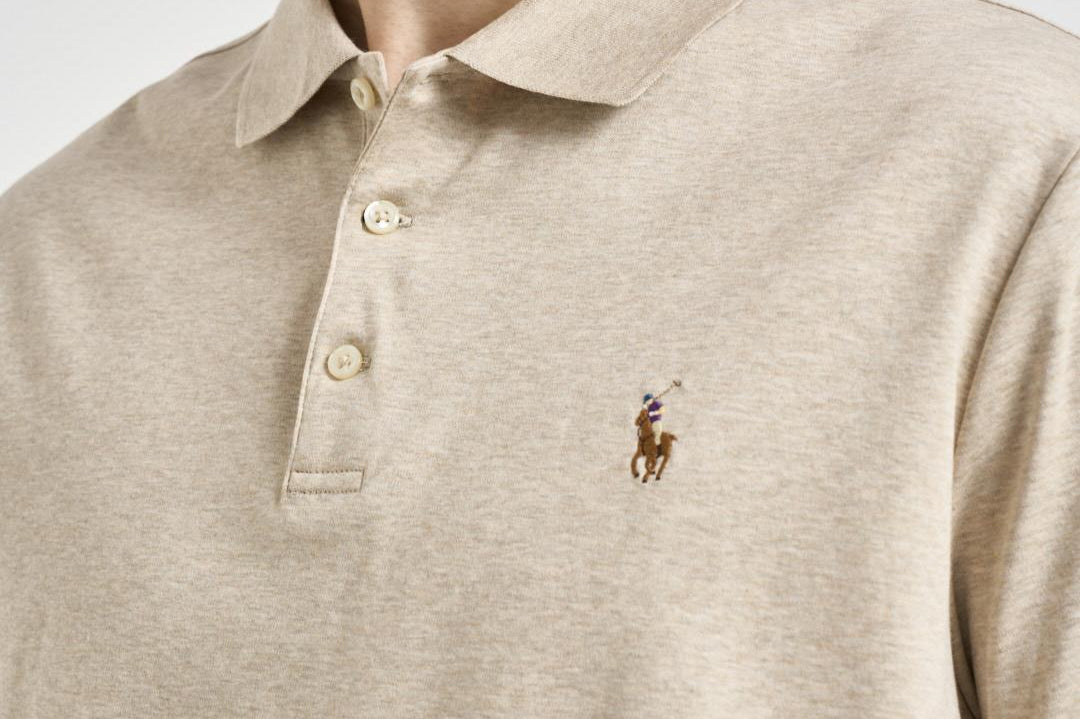 Polo uomo beige 710704319 502 RALPH LAUREN 