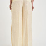 Pantalone donna in lino burro S6SN33 A41 SEMICOUTURE 
