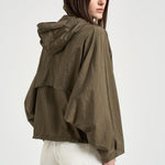 Giubbotto donna in tessuto tecnico verde oliva GI000356D 127017730 HERNO 