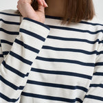 T-shirt donna Carmelita a righe blu Y6SJ08 RG109 SEMICOUTURE 