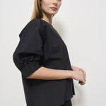 Blusa donna girocollo nera F5SK15 Y69 LIVIANA CONTI 