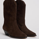 Stivale donna "Duerto" in suede testa di moro BO0003FA A1A03S50CL ISABEL MARANT 