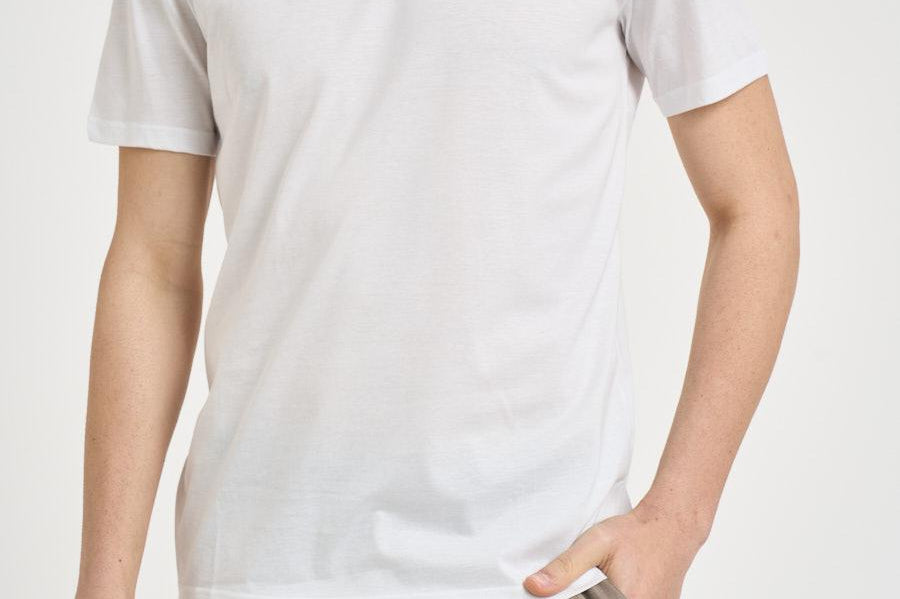 T-shirt uomo girocollo bianca SH000760 BIANCO ACCADEMIE TESSILI 