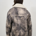 Giubbotto donna in ecomontone grigio vintage LOUISA 66325-9073GREY STAND STUDIO 