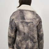 Giubbotto donna in ecomontone grigio vintage LOUISA 66325-9073GREY STAND STUDIO 